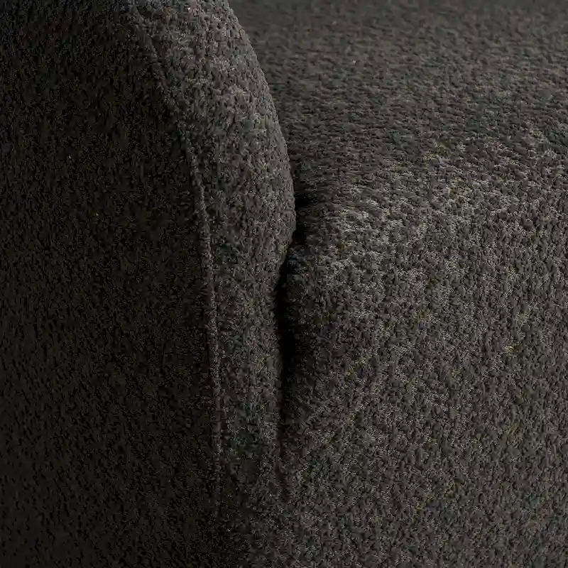 KINWELL 32W Boucle Upholstered Swivel Barrel Accent Armchair