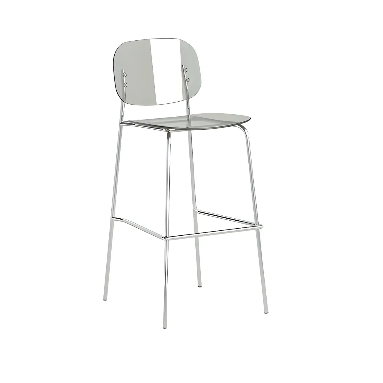 Modern Metal Counter Height Acrylic Bar Stools