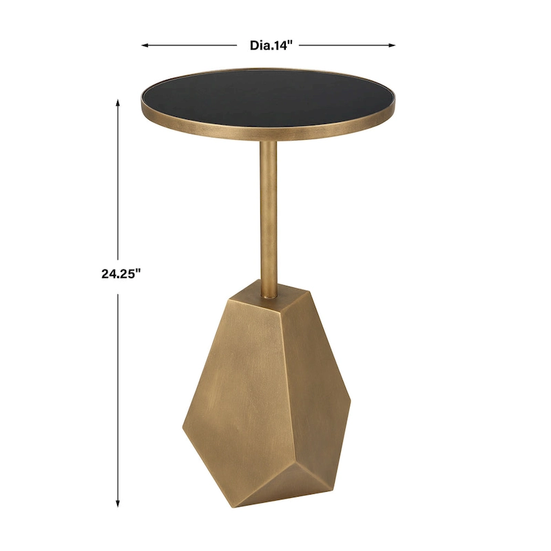 Uttermost Comet Geometric Bronze Accent Table - 14W x 24H x 14D