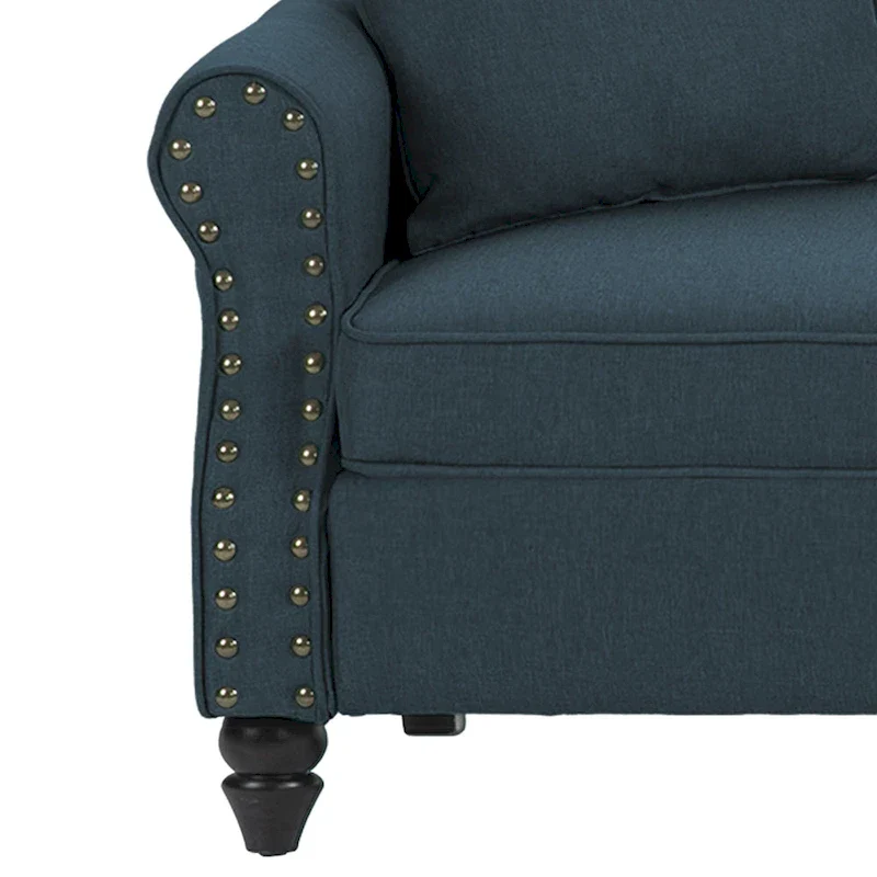 73 Sofa with Nailhead Trim Rolled Arms