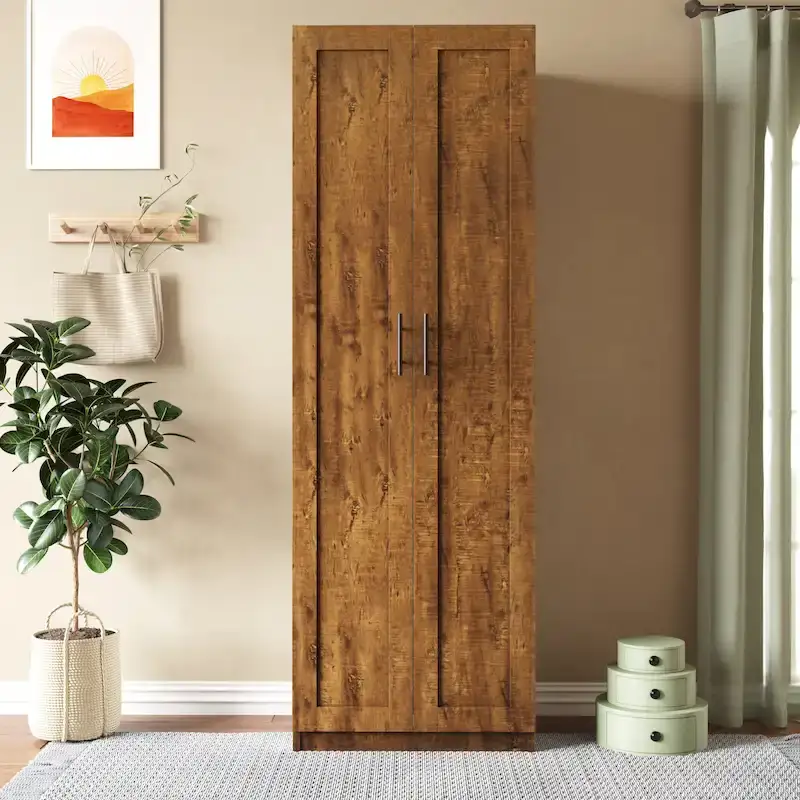 High Wardrobe/Armoires with 3 Shelves