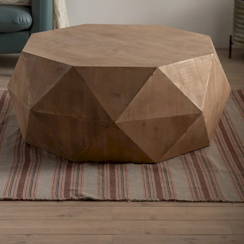 Three-dimensional Embossed Pattern Design American Retro Style Coffee Table