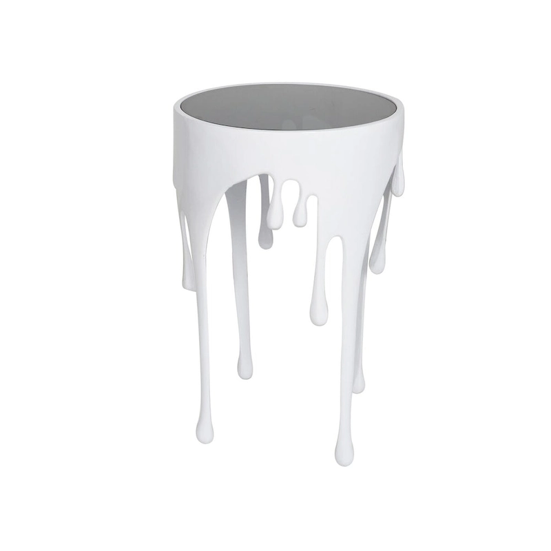 Artistic 16 Wide Metallic Drip Metal Accent Table - 16 x 25