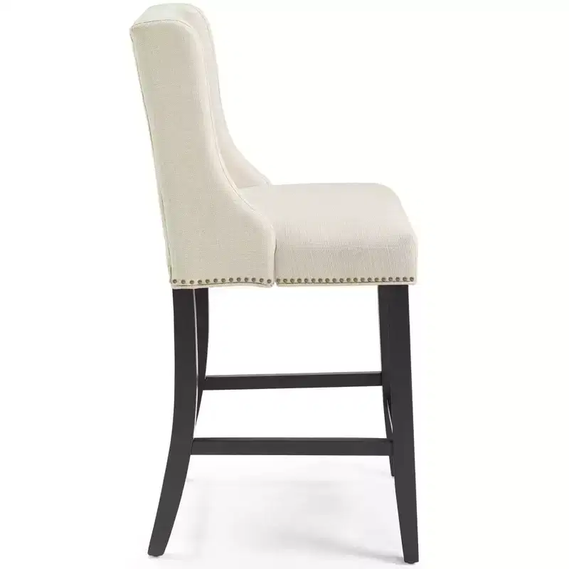 Set of 2 Baron Counter Height Barstool Upholstered Fabric - Modway