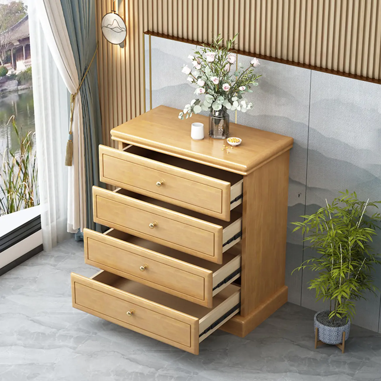 Large Modern Versatile Grey Wooden Storage Cabinet