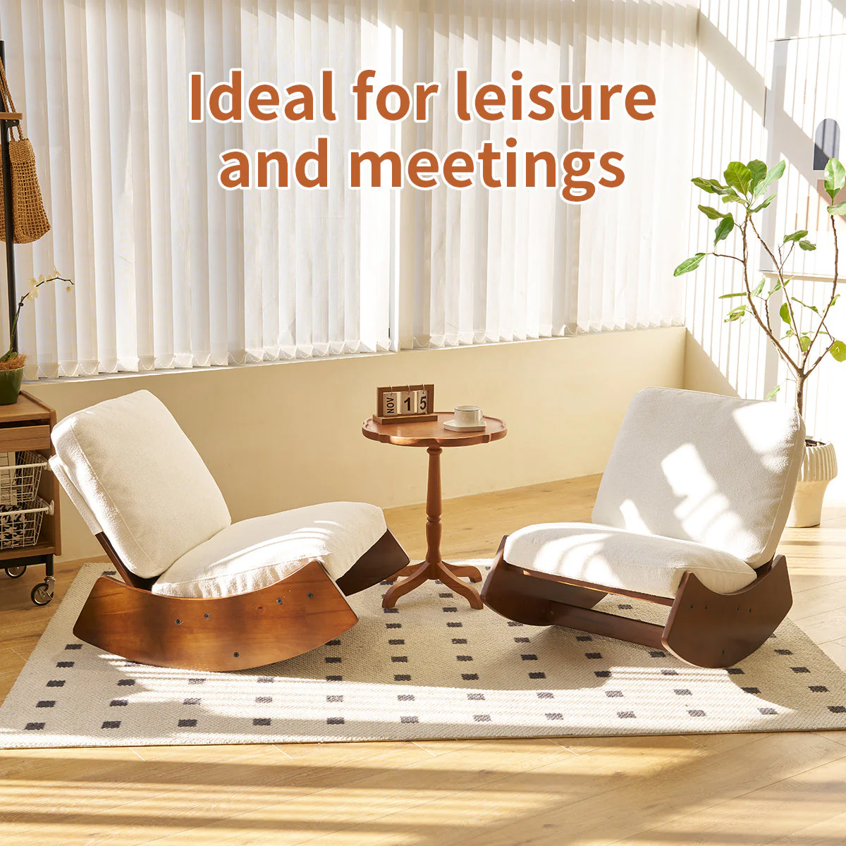 Walker Edison | Modern Glider Rocking Solid Wood Chair