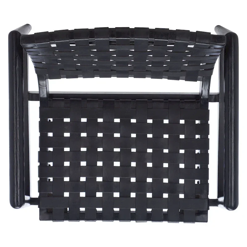 SAFAVIEH Vena Leather Woven Accent Chair - 30 W x 28 D x 28 H - 30Wx28Dx28H