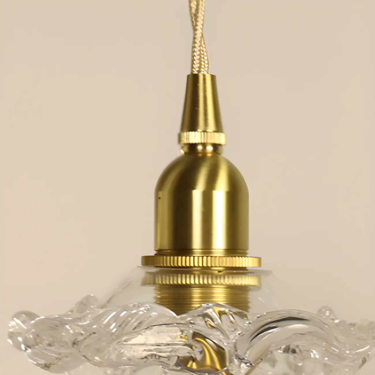 Elegant Glass Flower Kitchen Pendant Lighting Height Adjustable