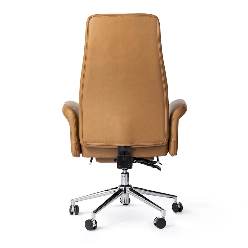 Glitzhome 49H Modern Adjustable Swivel High Back Ergonomic Office Chair with Armrest and Extendable Footrest