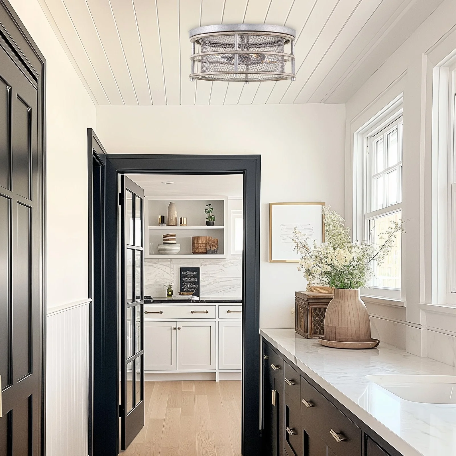 Limerick 17 4-Light Modern Farmhouse Flush Mount Ceiling Light