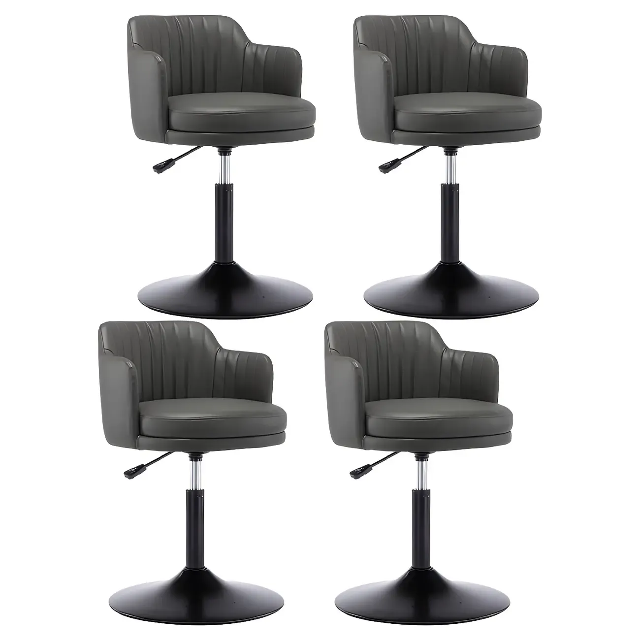 Modern Leather Armrests Swivel Adjustable Bar Stool