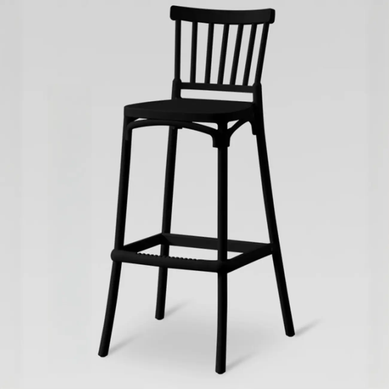 Modern Acrylic Square Counter Height Stools with Back