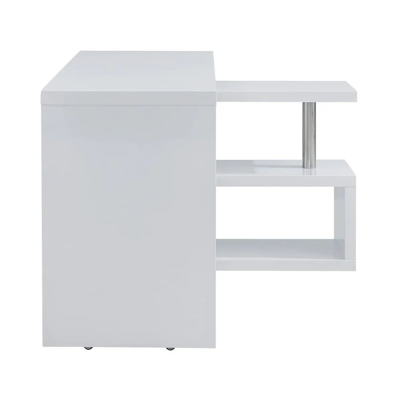 SEI Furniture Ballintoy Rotating Desk with Shelving