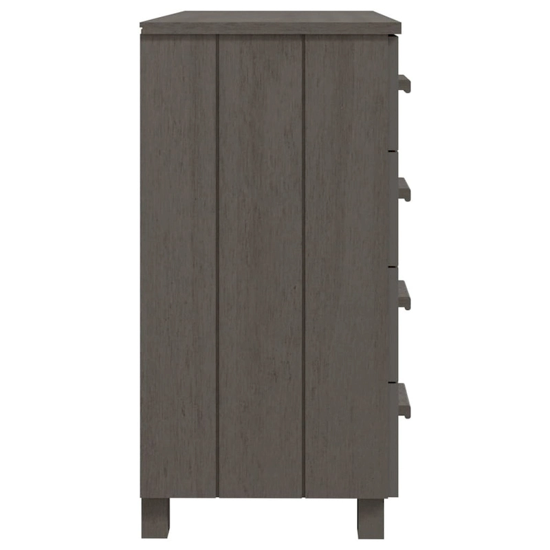 vidaXL Sideboard Bar Buffet Console Cabinet with Drawers HAMAR Solid Wood Pine - 31.1x15.7x31.5