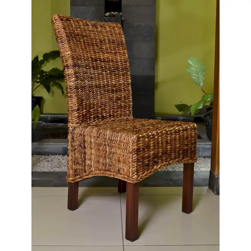 Arizona Woven Abaca/Mahogany Dining Chair (Set of 2)