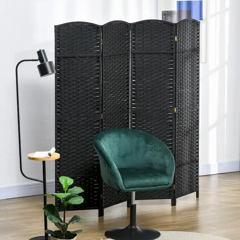 Freestanding 4-Panel Folding Privacy Screen Room Divider