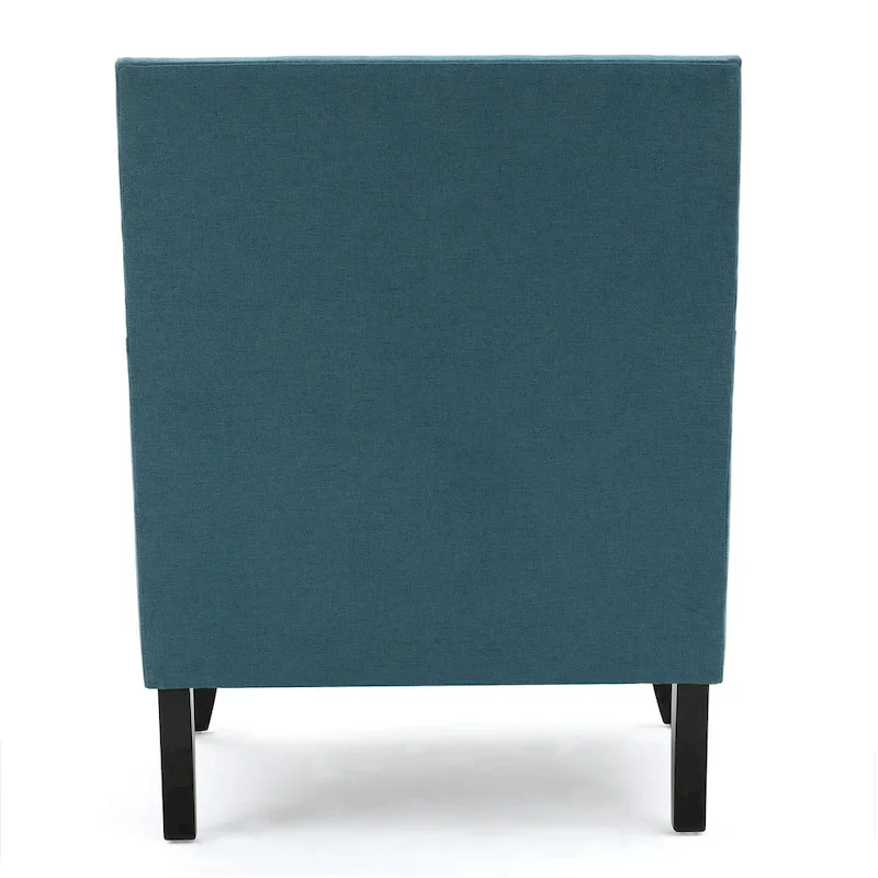 Studded Fabric Club Chair – Light Blue / Teal / Grey, Single Seat