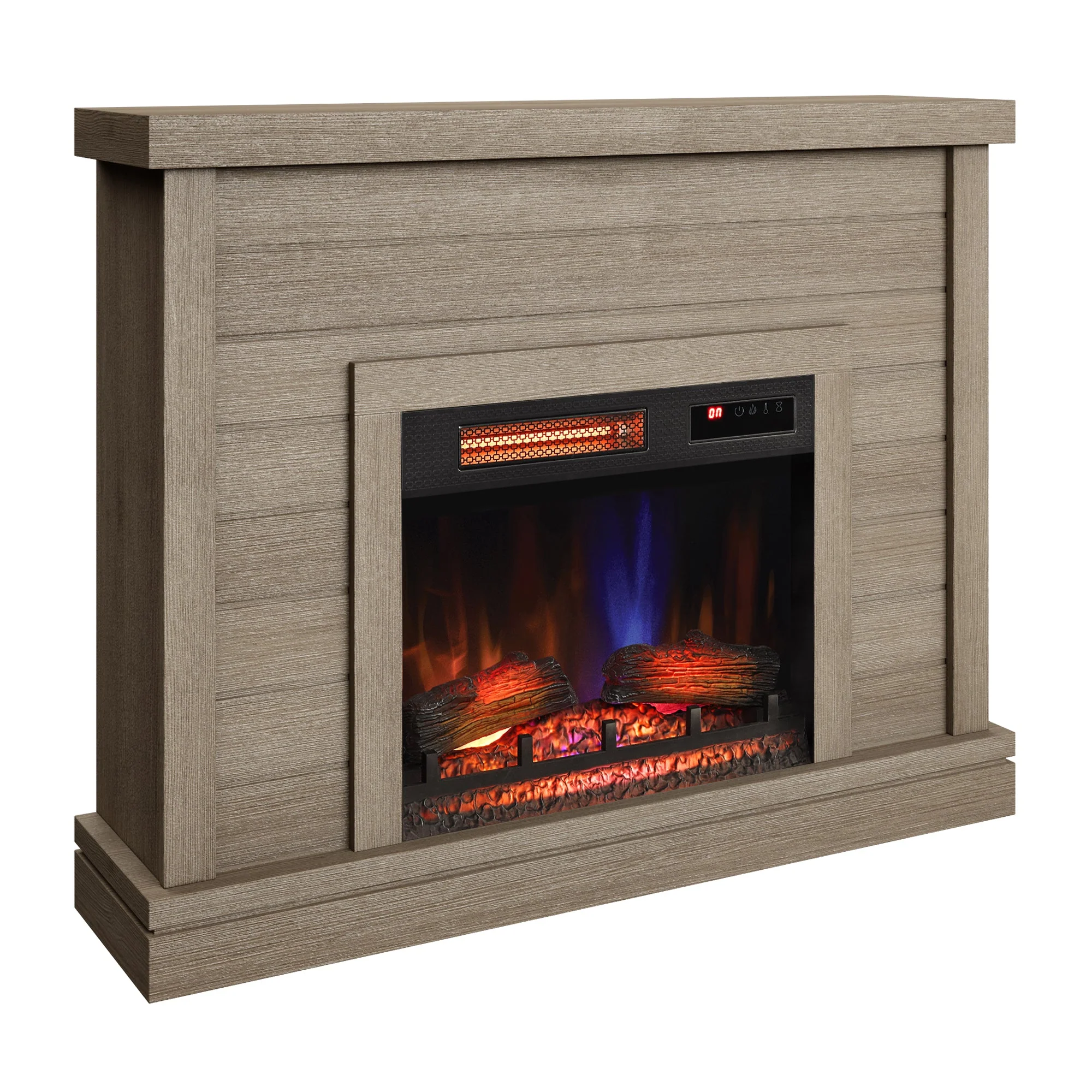 duraflame? Electric Fireplace Shiplap Wall Mantel