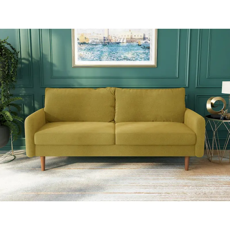 70Velvet Square Arm Sofa