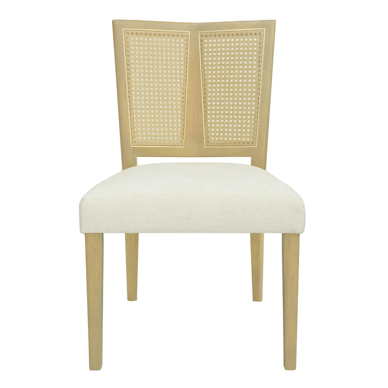 Christopher Knight Home - Oliver Mid-Century Rattan Back Upholstered Dining Chair Set of 2