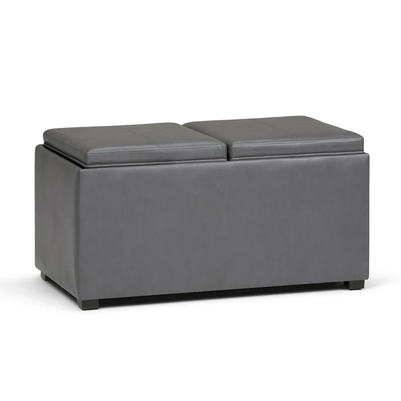 Fabric-Upholstered 3-Piece Ottoman Set