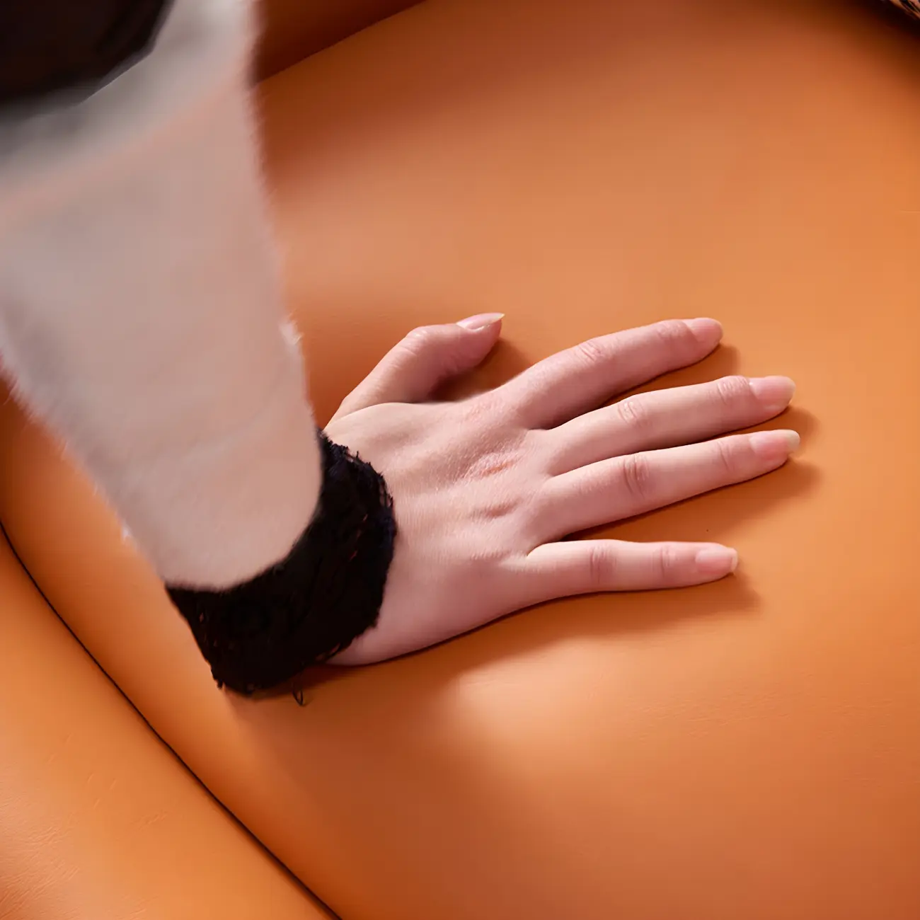 Modern Leather Accent Lounge Chair with Arms