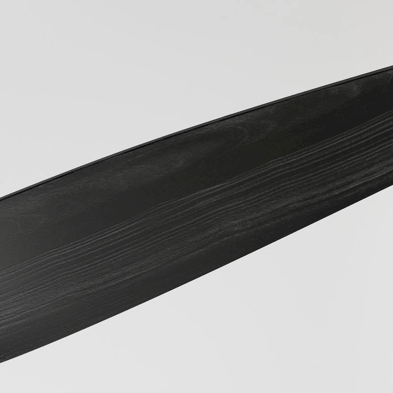 47-Inch Ceiling Fan with Wooden Blades and Dimmable LED Light - Black