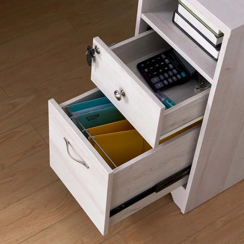 Transitional 59-inch L-shaped Computer Desk with USBs by