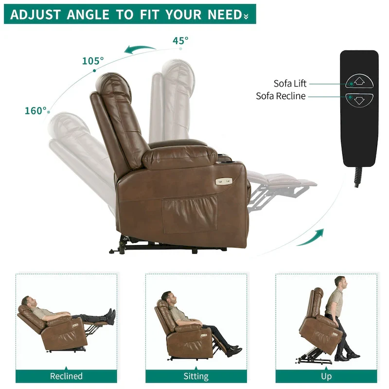Modern Massage and Heating Recliner Sofa Chair