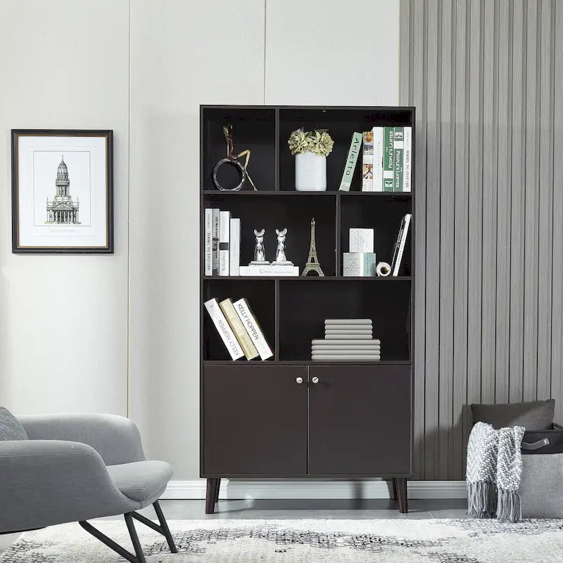 Bookcase,Bookshelf with Doors