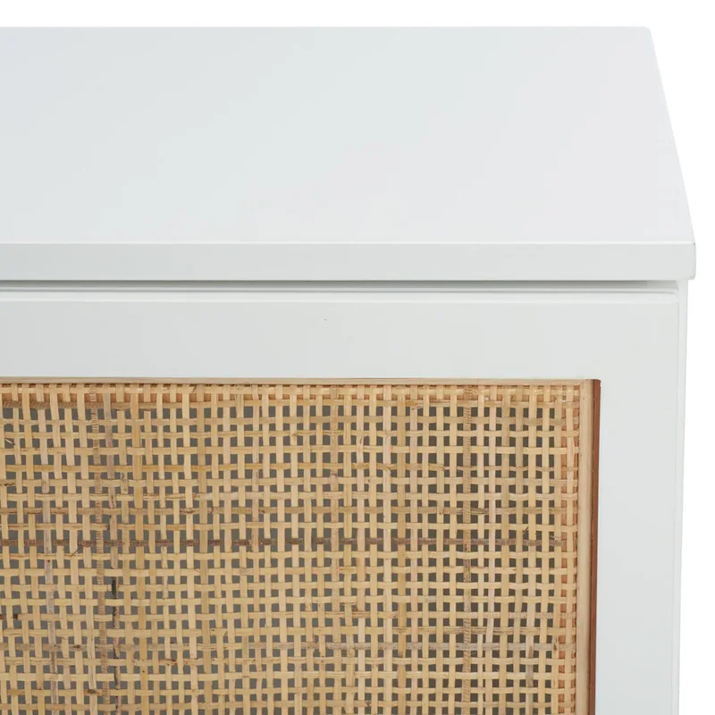 SAFAVIEH Cristen 1 Shelf Rattan Media Stand - 54 W x 15 D x 22 H - 54Wx15Dx22H