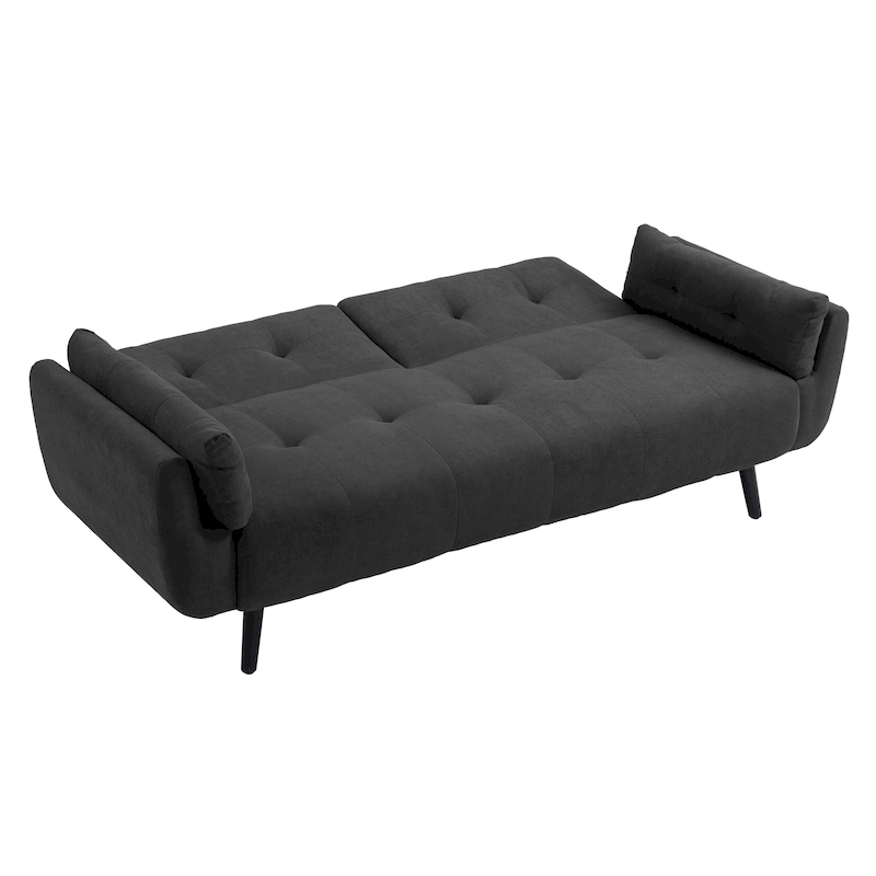 Modern Adjustable Backrest Convertible Futon Sleeper Couch