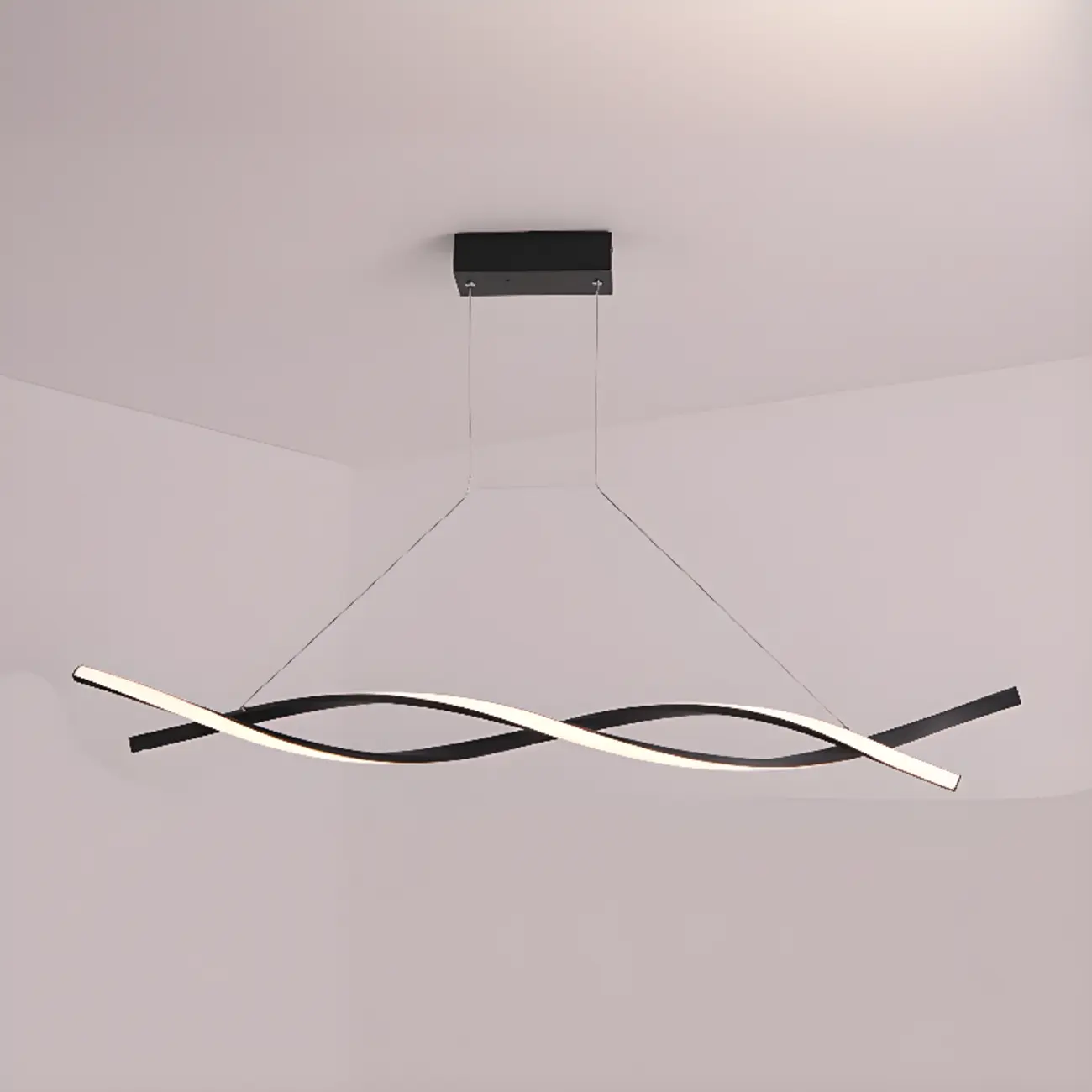 Modern Metal Linear LED Island Pendant Light for Kitchen