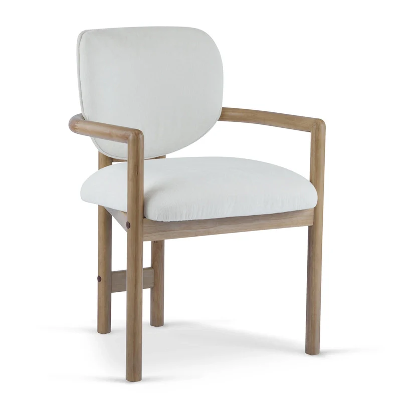 Upholstered Dining Chairs Set of 2, Side Chairs with Rubber Wood Legs, 300 LBS Weight Capacity