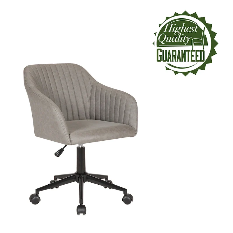 Office Desk Chair, Tufted PU Leather Upholstery