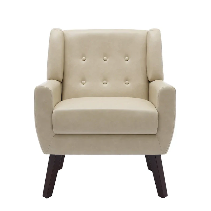 PU Leather Accent Chair Living Room Upholstered Armchair