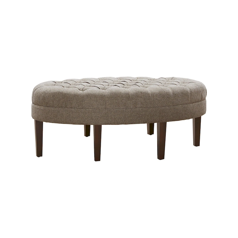 Madision Park Chase Surfboard Tufted Upholstered Ottoman with Solid Wood