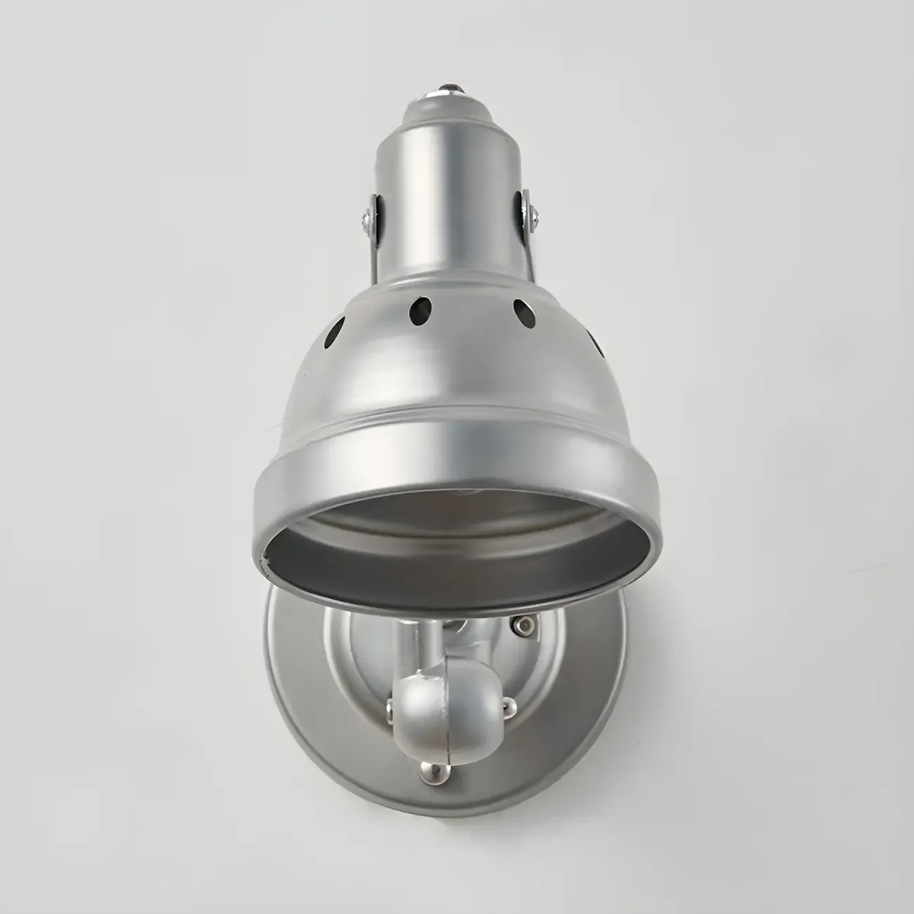 Industrial Metal Silver Adjustable Swing Arm Wall Light