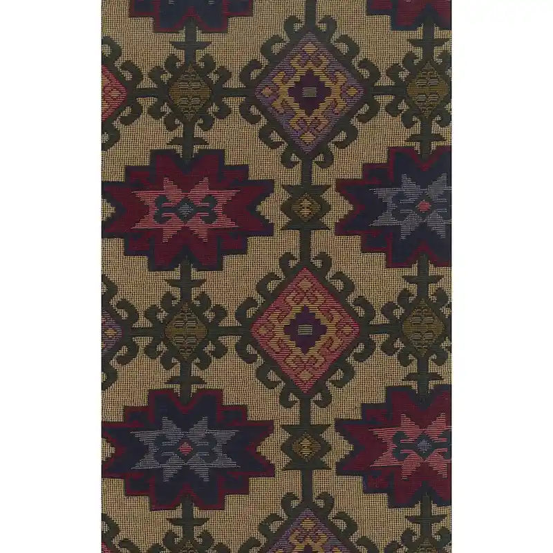 Bali Rattan Double Papasan Chair with Tapestry Cushion