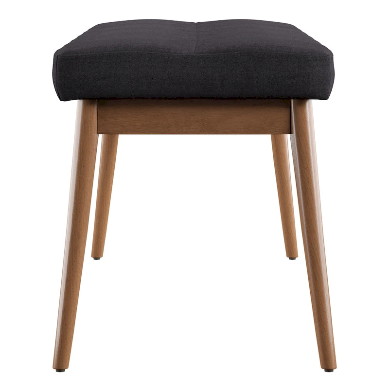 Sasha Oak Angled Leg Linen Dining Bench iNSPIRE Q Modern