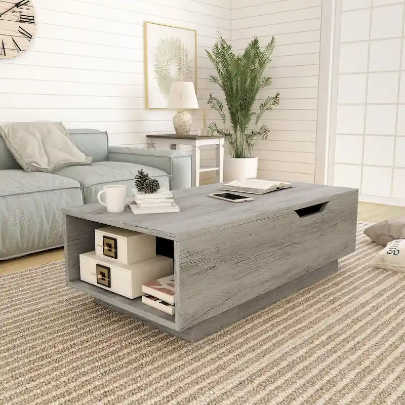 Uver Rustic 47-inch 1-Shelf Lift-top Coffee Table by Furniture of America