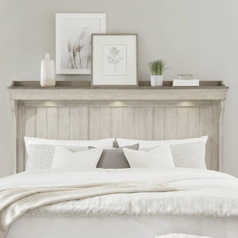 Ivy Hollow Weathered Linen King Mantle Bed