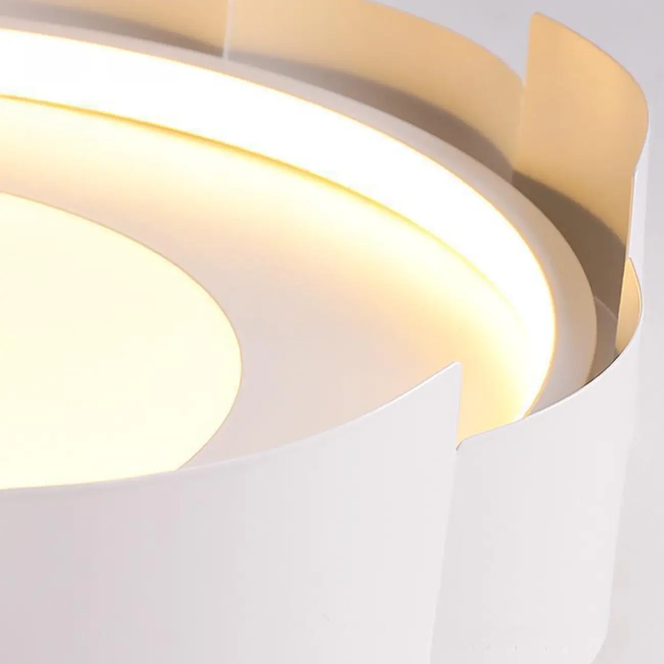 Modern Adjustable White Round LED Chandelier