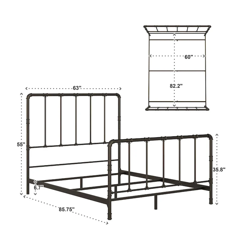 West Antique Industrial Iron Bed by iNSPIRE Q Classic