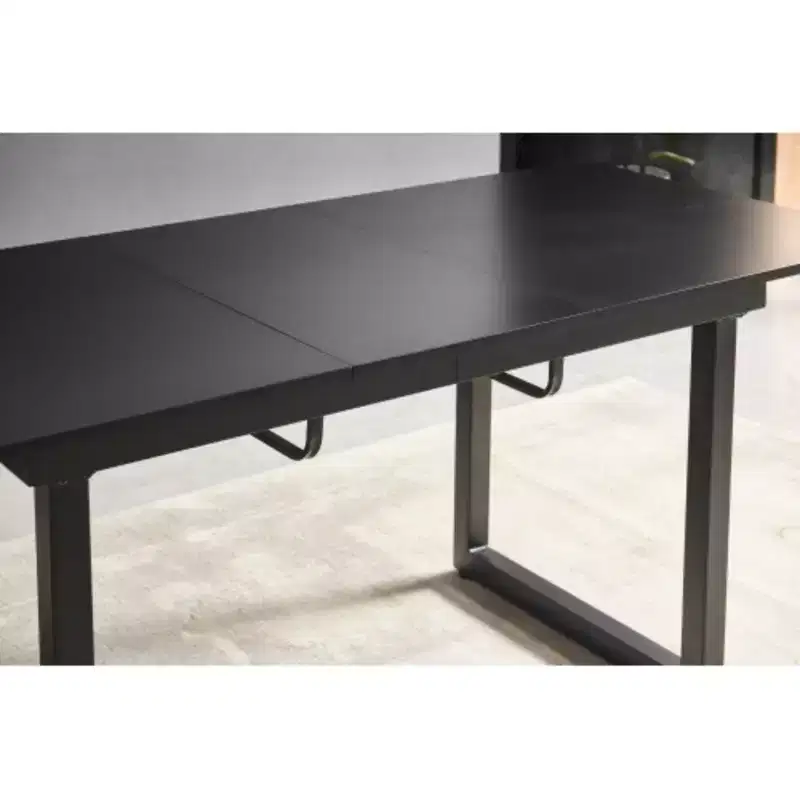 Square Extendable Dining Table with metal leg,Modern Space Saving Kitchen Table for Living Room