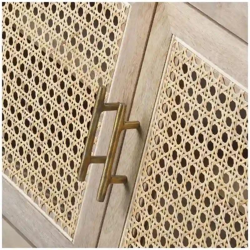 Mile Wood and Rattan Media Console