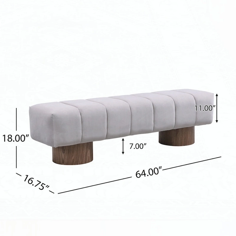 No-Assembly End of Bed Entryway Bench Ottoman