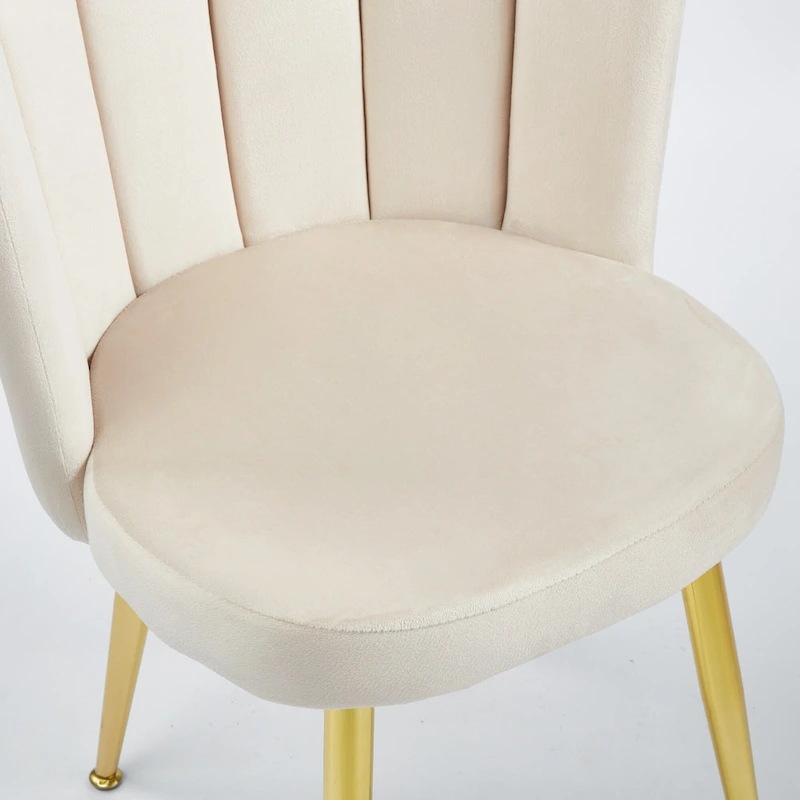 Velvet Dining Chairs with Gold Legs (Set of 2)