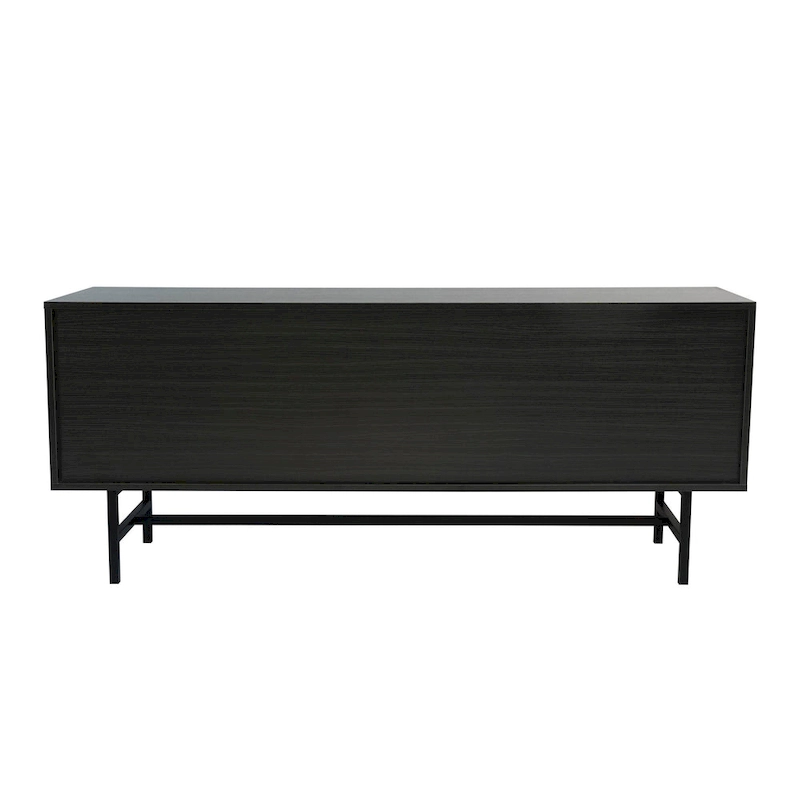 Rochester 2-Drawer 4-Shelf TV Stand Credenza with Iron Legs