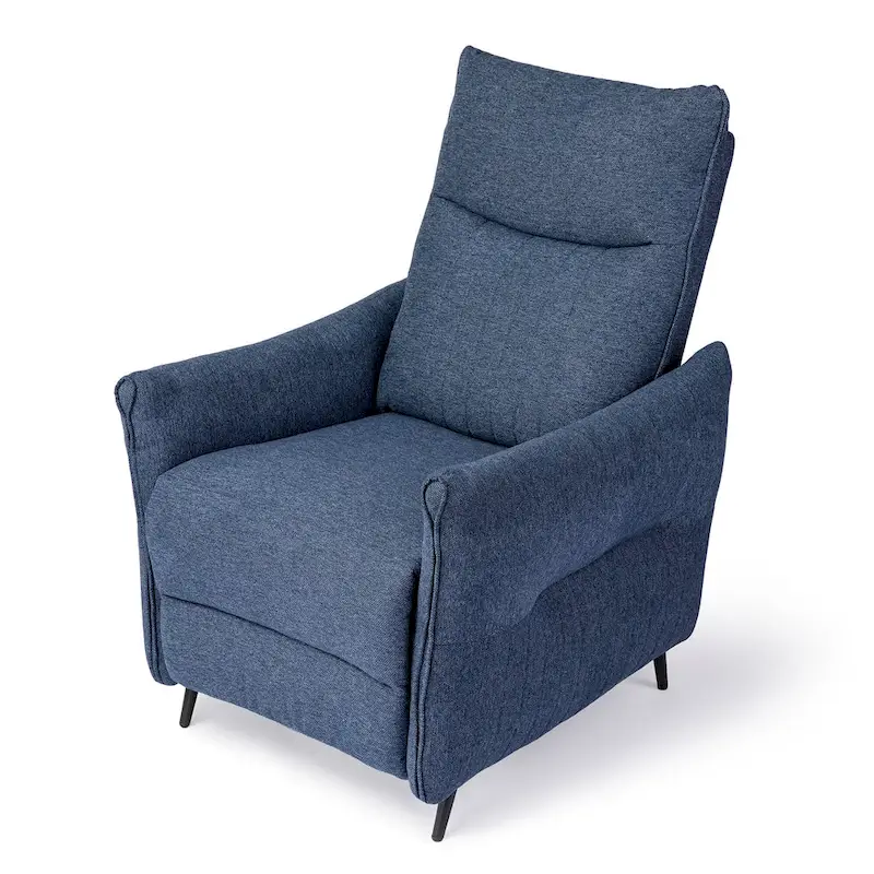 Glitzhome 41H Fabric Push Back Recliner With Ergonomic Segmented Back